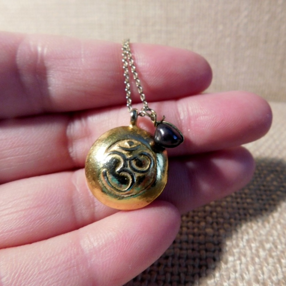 Namaste Yoga Meditation Pendant on a Chain